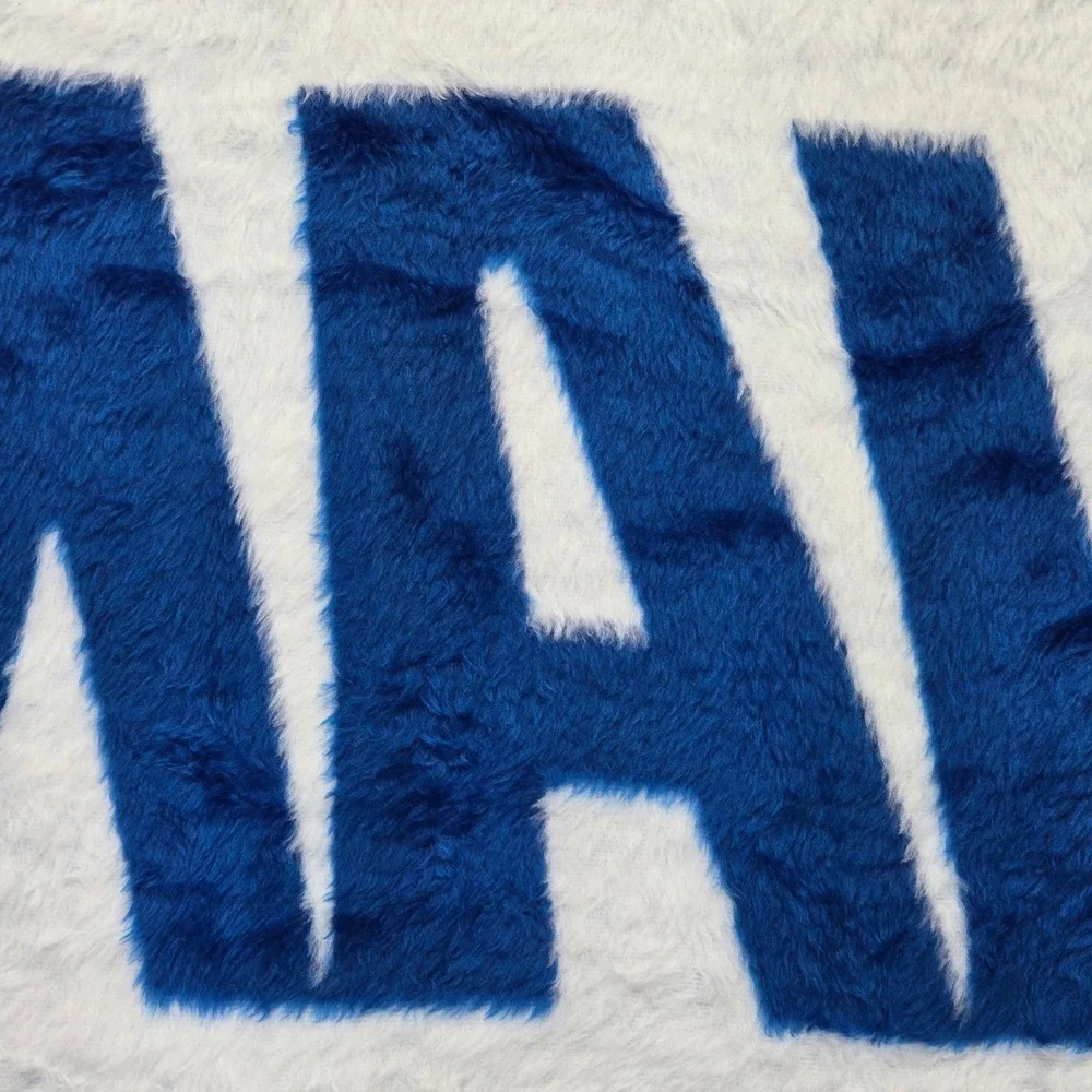 NFL New York Giants Plush Throw Blanket Blue Red White Fleece Fan Gear 60x51